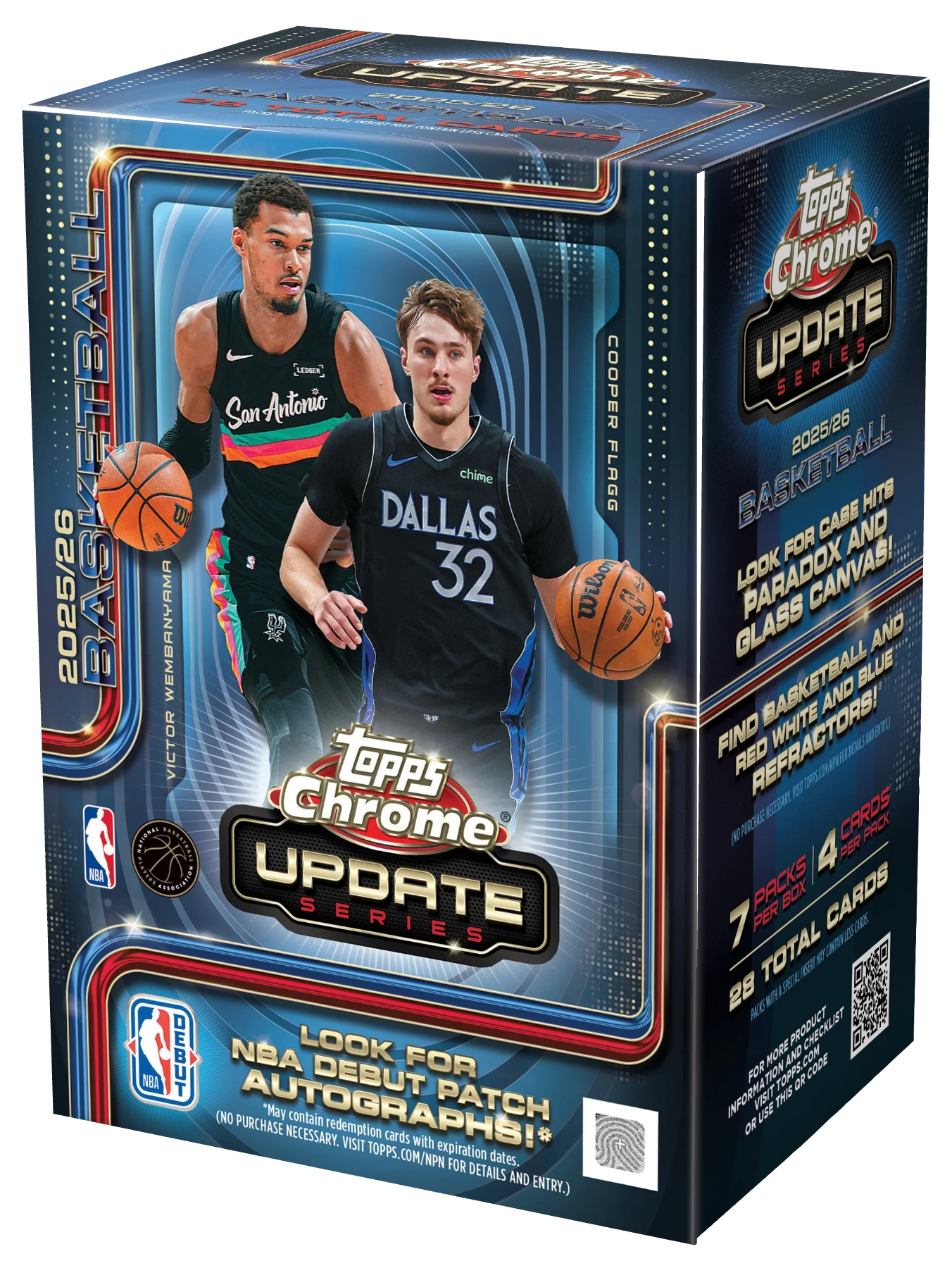 2025-26 Topps Chrome Update Series Basketball Blaster Box